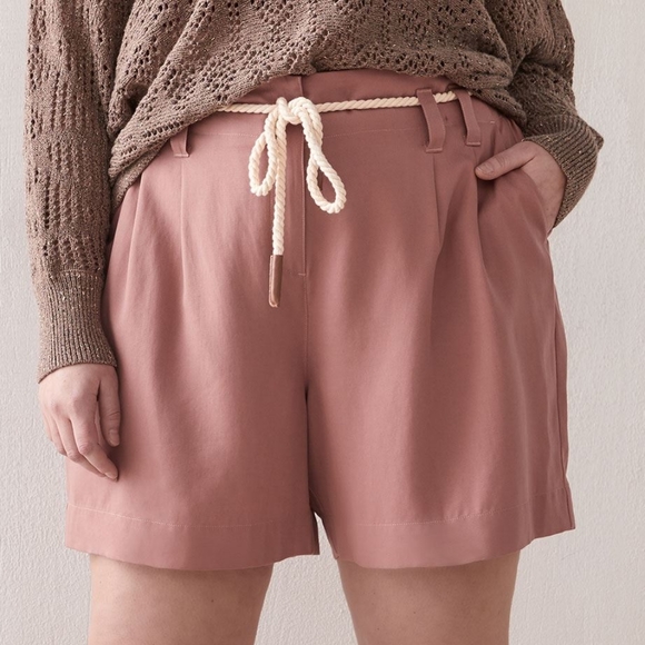 Additionelle | High-Waist Lyocell Shorts